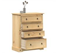 vidaXL Commode Corona 92x48x120 cm bois massif de pin Marron