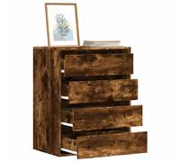 vidaXL Commode d'angle Vieux Bois 60x41x76 cm Bois d'ingénierie, Commode à tiroirs, classeur, Armoire à tiroirs, Armoire de Rangement, Buffet
