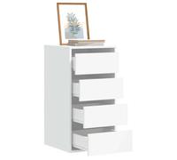 vidaXL Commode d'angle en bois d'ingénierie 40x41x76 cm, tiroirs, blanc