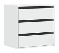 vidaXL Commode d'angle Bois d'ingénierie 60x41x58 cm Blanc – À tiroirs