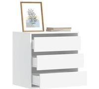 vidaXL Commode d'angle Bois d'ingénierie 60x41x58 cm Blanc – À tiroirs