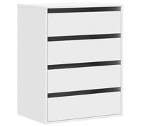 vidaXL Commode d'angle à tiroirs Blanc 60x41x76 cm Bois d'ingénierie