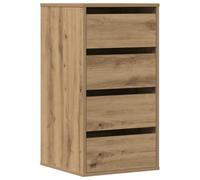 vidaXL Commode d'angle chêne Artisanal 40x41x76 cm Bois d'ingénierie, Commode à tiroirs, classeur, Armoire à tiroirs, Armoire de Rangement, Buffet