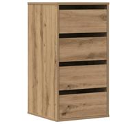 vidaXL Commode d'angle chêne artisanal à tiroirs 40x41x76 cm bois d'ingénierie Marron