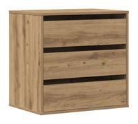 vidaXL Commode d'angle Chêne artisanal à tiroirs 60×41×58 cm Bois d'ingénierie Marron