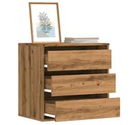 vidaXL Commode d'angle chêne artisanal 60x41x58 cm bois d'ingénierie, commode à tiroirs, classeur, armoire à tiroirs, 852851