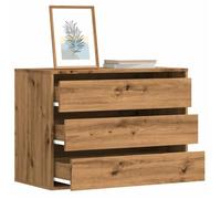 vidaXL Commode d'angle chêne artisanal 80x41x58 cm en bois d'ingénierie à tiroirs