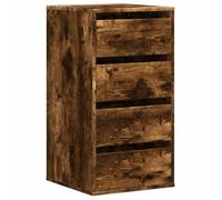 vidaXL Commode d'angle Chêne fumé – Bois d'ingénierie 40x41x76 cm Marron