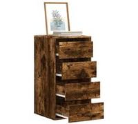 vidaXL Commode d'angle Chêne fumé – Bois d'ingénierie 40x41x76 cm Marron