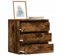 vidaXL Commode d'angle chêne fumé 60x41x58 cm bois d'ingénierie à tiroirs