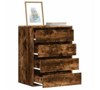 vidaXL Commode d'angle chêne fumé 60x41x76 cm bois d'ingénierie, commode à tiroirs, classeur, armoire à tiroirs, armoire de 852874