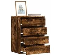 vidaXL Commode d'angle à tiroirs 852874 chêne fumé 60x41x76 cm bois d'ingénierie