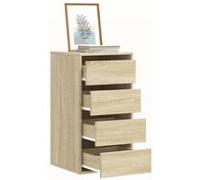 vidaXL Commode d'angle chêne Sonoma 40x41x76 cm Bois d'ingénierie, Commode à tiroirs, classeur, Armoire à tiroirs, Armoire de Rangement, Buffet