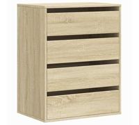 vidaXL Commode d'angle Chêne Sonoma 60x41x76 cm, Bois d'ingénierie, Commode à tiroirs