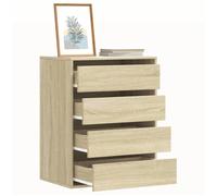 vidaXL Commode d'angle Chêne Sonoma 60x41x76 cm, Bois d'ingénierie, Commode à tiroirs