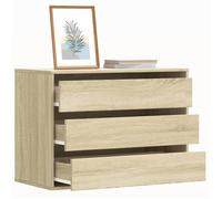 vidaXL Commode d'angle chêne Sonoma 80x41x58 cm Bois d'ingénierie, Commode à tiroirs, classeur, Armoire à tiroirs, Armoire de Rangement, Buffet