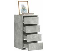 vidaXL Commode d'angle 40x41x76 cm en bois d'ingénierie à tiroirs Gris béton