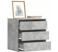 vidaXL Commode d'angle gris béton 60x41x58 cm bois d'ingénierie, commode à tiroirs, classeur, armoire à tiroirs, armoire de 852846 Gris G