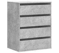 vidaXL Commode d'angle 4 tiroirs Gris béton Bois d'ingénierie 60x41x76 cm