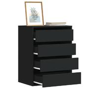 vidaXL Commode d'angle - Noir, 60x41x76 cm