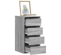vidaXL Commode d'angle sonoma gris 40x41x76 cm bois d'ingénierie, commode à tiroirs, classeur, armoire à tiroirs, armoire de 852866 Gris G