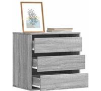 vidaXL Commode d'angle sonoma gris 60x41x58 cm bois d'ingénierie, commode à tiroirs, classeur, armoire à tiroirs, armoire de 852848 Gris G