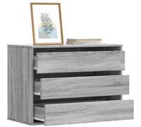 vidaXL Commode d'angle Sonoma Gris 80x41x58 cm Bois d'ingénierie, Commode à tiroirs, classeur, Armoire à tiroirs, Armoire de Rangement, Buffet