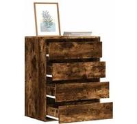 vidaXL Commode d'angle Vieux Bois à tiroirs 60x41x76 cm Bois d'ingénierie Marron