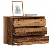 vidaXL Commode d'angle vieux bois 80x41x58 cm bois d'ingénierie, commode à tiroirs, classeur, armoire à tiroirs, armoire de 852859 Marron G
