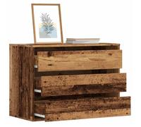 vidaXL Commode d'angle vieux bois – 80×41×58 cm – bois d'ingénierie, à tiroirs – Marron