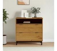 vidaXL Commode FLAM 80x40x80 cm bois de pin massif, commode, classeur, armoire de rangement, armoire, commodes, armoire 357815 Marron G