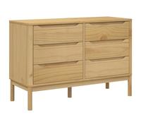 vidaXL Commode Floro Cire Marron Bois de pin Massif, Commode, Armoire de Rangement, Buffet, Commode à tiroirs, classeur, Armoire à tiroirs