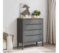 Commode FLORO gris bois de pin massif Gris G
