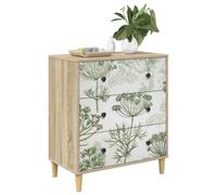 vidaXL Commode Gotha Impression d'arbre Vert 66 x 36,5 x 75 cm Sonoma