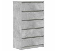 vidaXL Commode Gris béton 60x36x103 cm Bois d'ingénierie