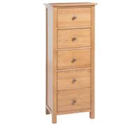 vidaXL Commode Haute 45x32x110 cm Bois de chêne Massif