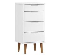 vidaXL Commode MOLDE Blanc 40x35x82 cm Bois de pin Massif
