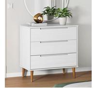 vidaXL Commode MOLDE Blanc 80x40x80 cm Bois de pin massif 350505