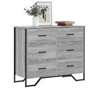 vidaXL Commode sonoma gris 91x35,5x74,5 cm bois d'ingénierie