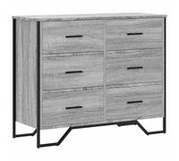 vidaXL Commode Sonoma Bois d'ingénierie 91x35,5x74,5 cm Gris