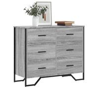 vidaXL Commode Sonoma Bois d'ingénierie 91x35,5x74,5 cm Gris
