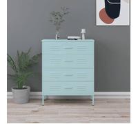 vidaXL Commode Vert menthe 80x35x101,5 cm Acier