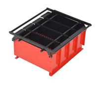 vidaXL Compacteur, Acier, Papier 38x31x18 cm Noir et Rouge