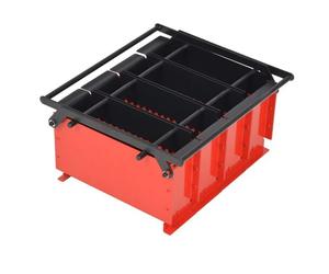 vidaXL Compacteur, Acier, Papier 38x31x18 cm Noir et Rouge