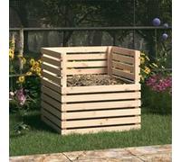 vidaXL Composteur 80x80x78 cm Bois massif de pin 822187 Multicolore G