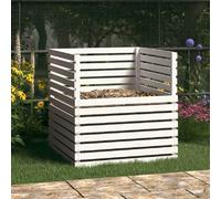 vidaXL Composteur Blanc 100x100x102 cm - Bois de pin