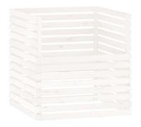 vidaXL Composteur Blanc 100x100x102 cm Pin massif