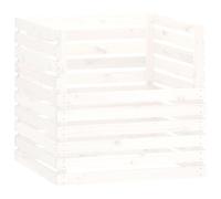 vidaXL Composteur Blanc 80x80x78 cm Pin massif