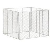 vidaXL Composteur de jardin 100x100x77 cm Fer galvanisé Multicolore G