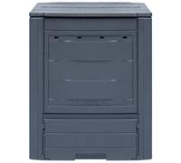 vidaXL Composteur de jardin 2 pcs. gris 60 x 60 x 73 cm 520 L